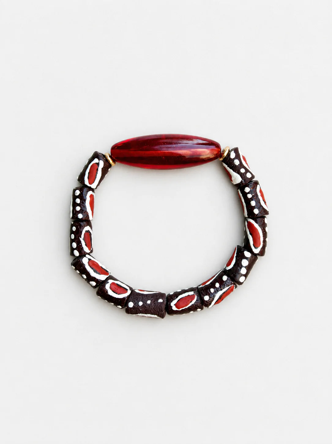 Red Czech glass bracelet