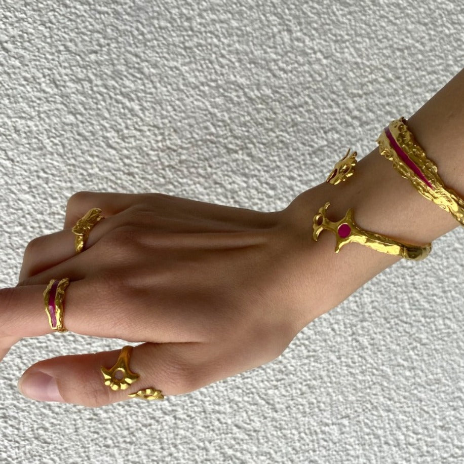 Ankh Cuff - Fuşya
