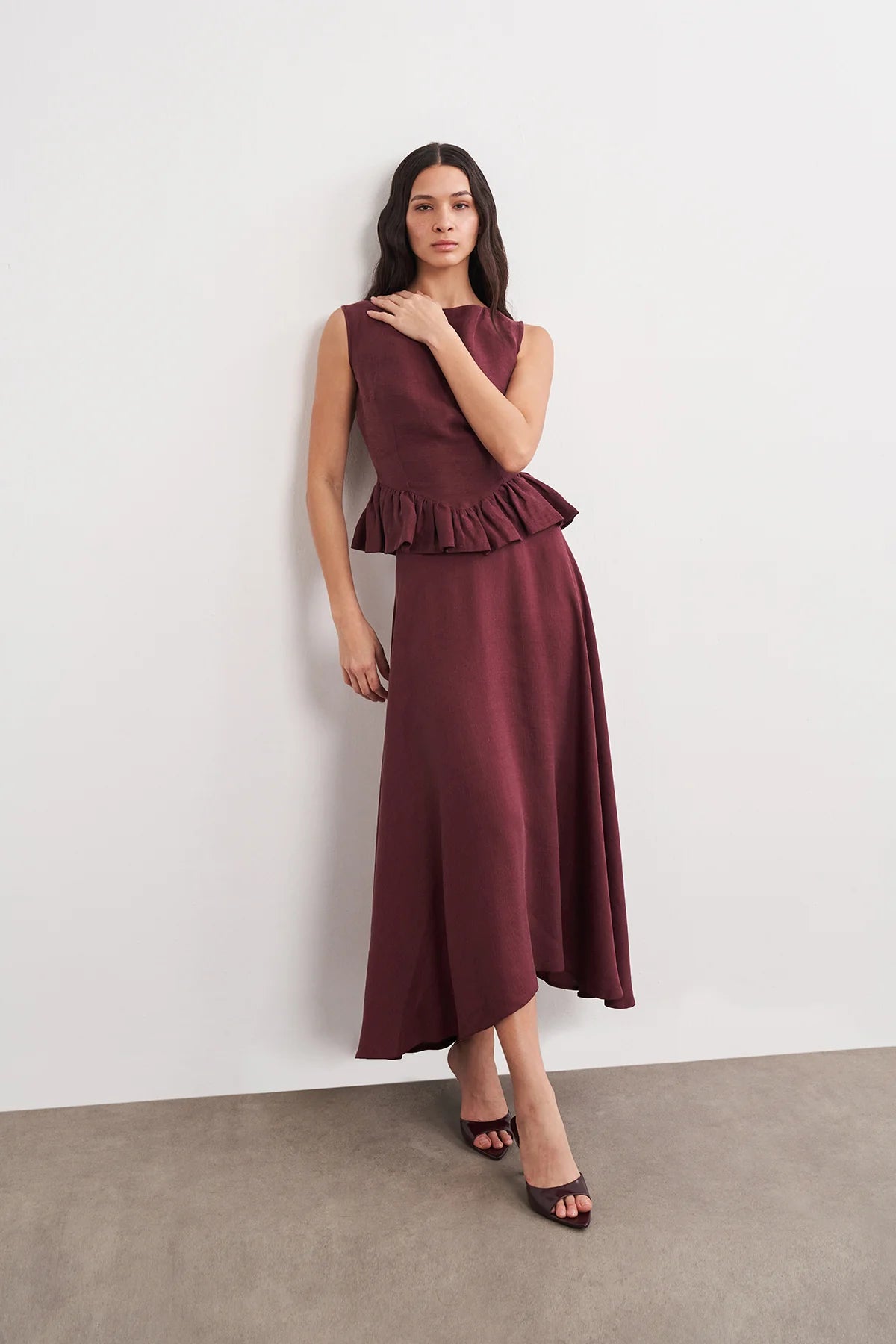 Fırfır Detaylı Keten Bluz