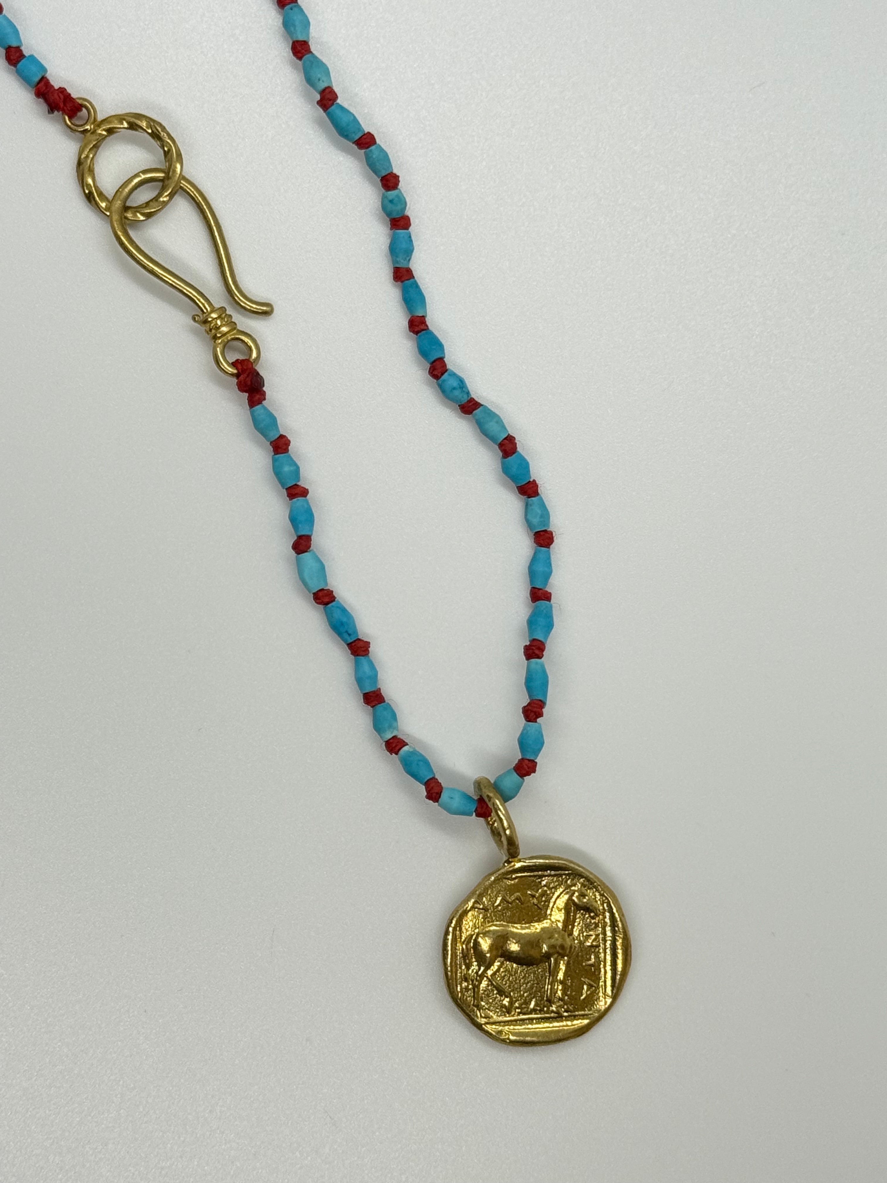 AnticArt kolye Firuze taşlı