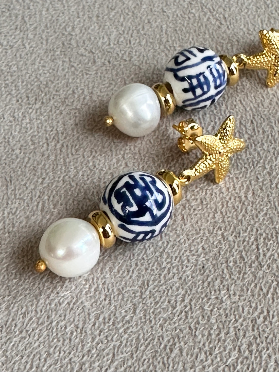 Lipari, Deniz Yıldızlı Porselen Küpe