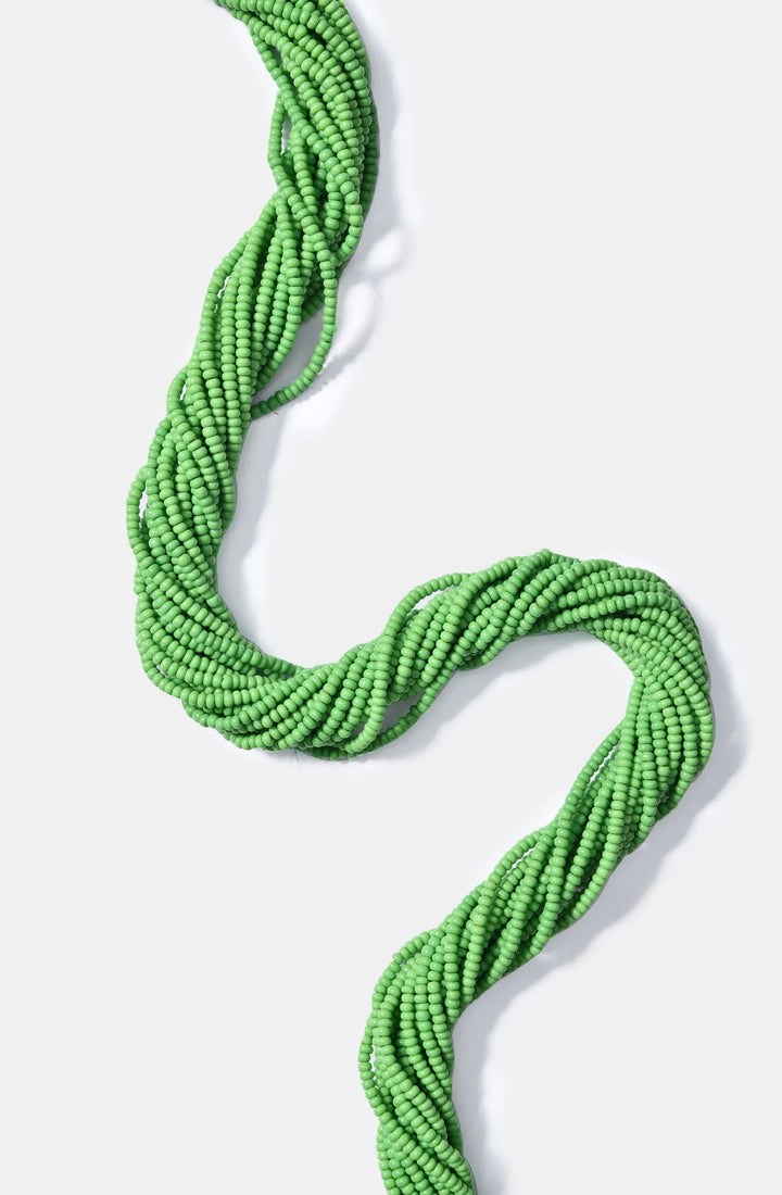 Maasai Glass Beads Multi Strand Necklaces / Green