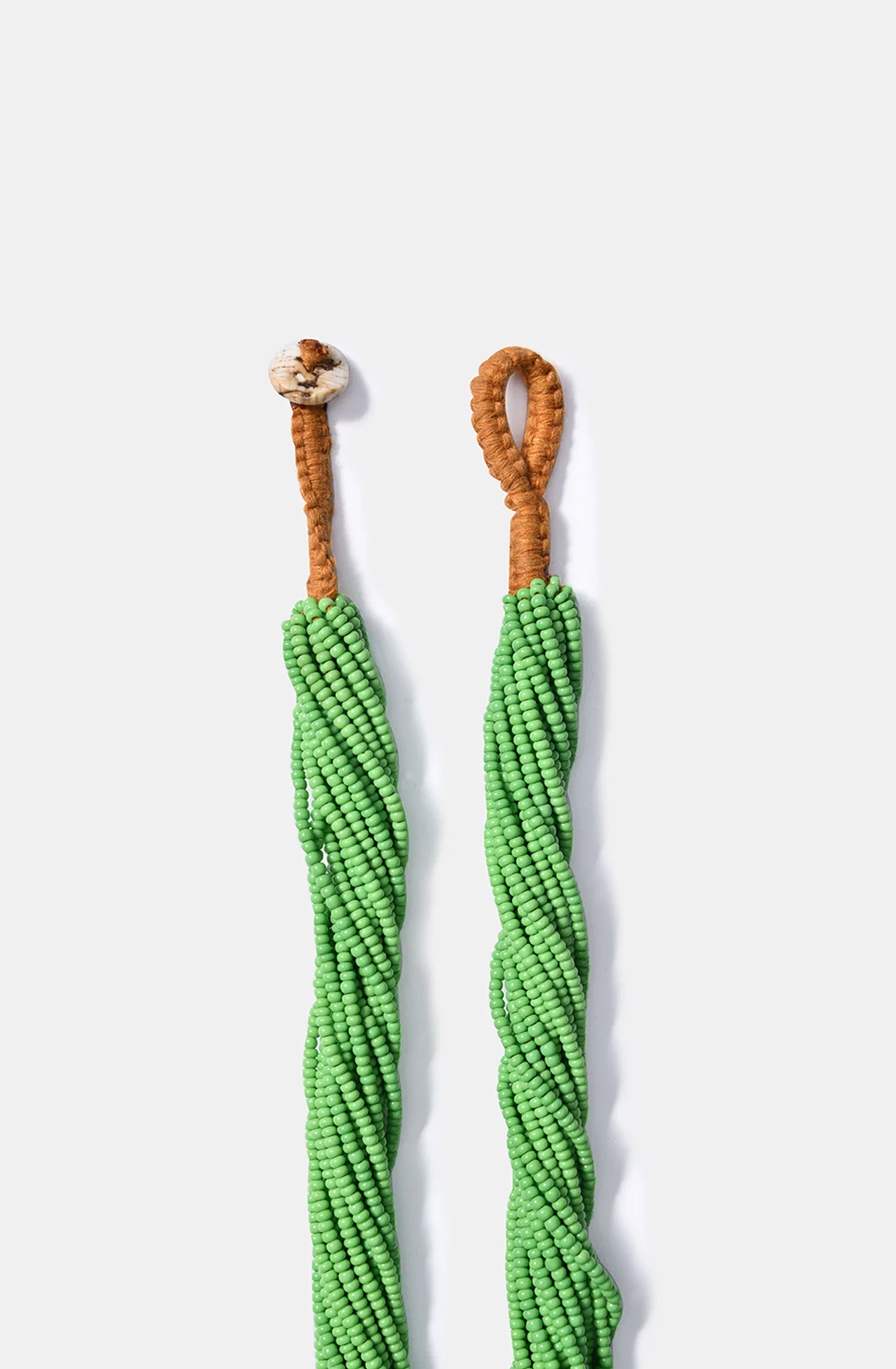 Maasai Glass Beads Multi Strand Necklaces / Green