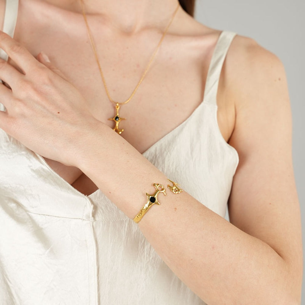 Ankh Cuff - Siyah
