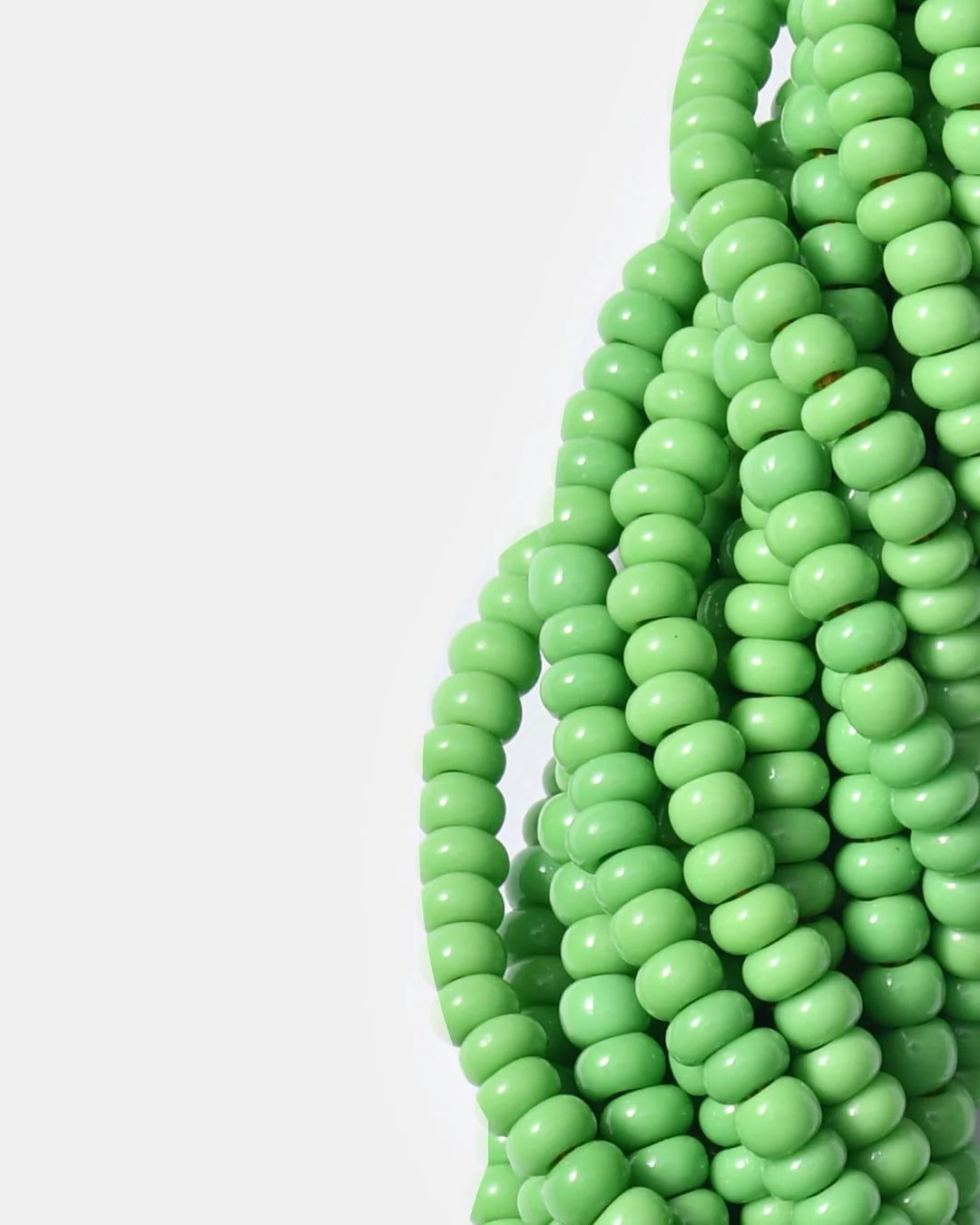 Maasai Glass Beads Multi Strand Necklaces / Green