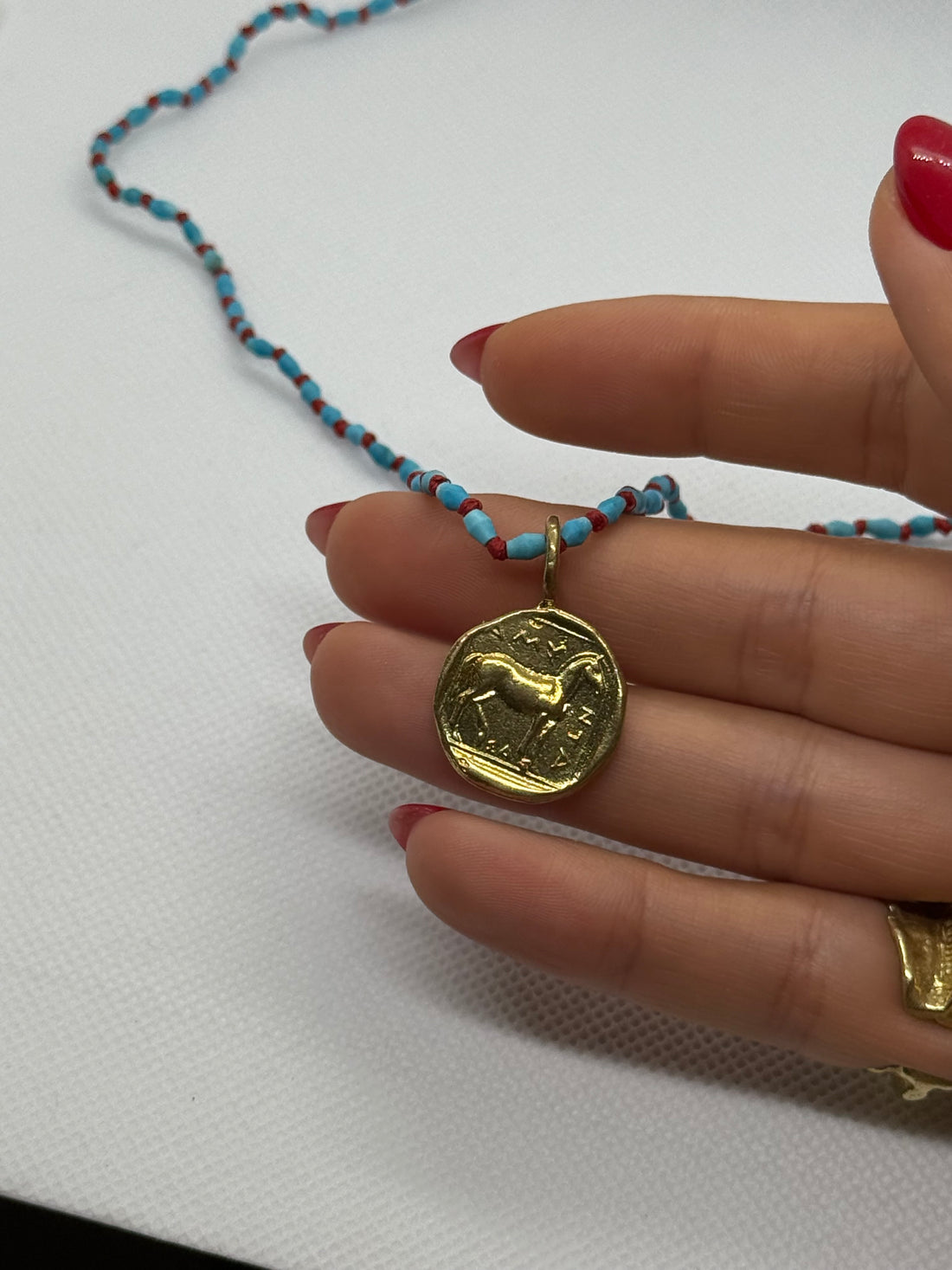 AnticArt kolye Firuze taşlı