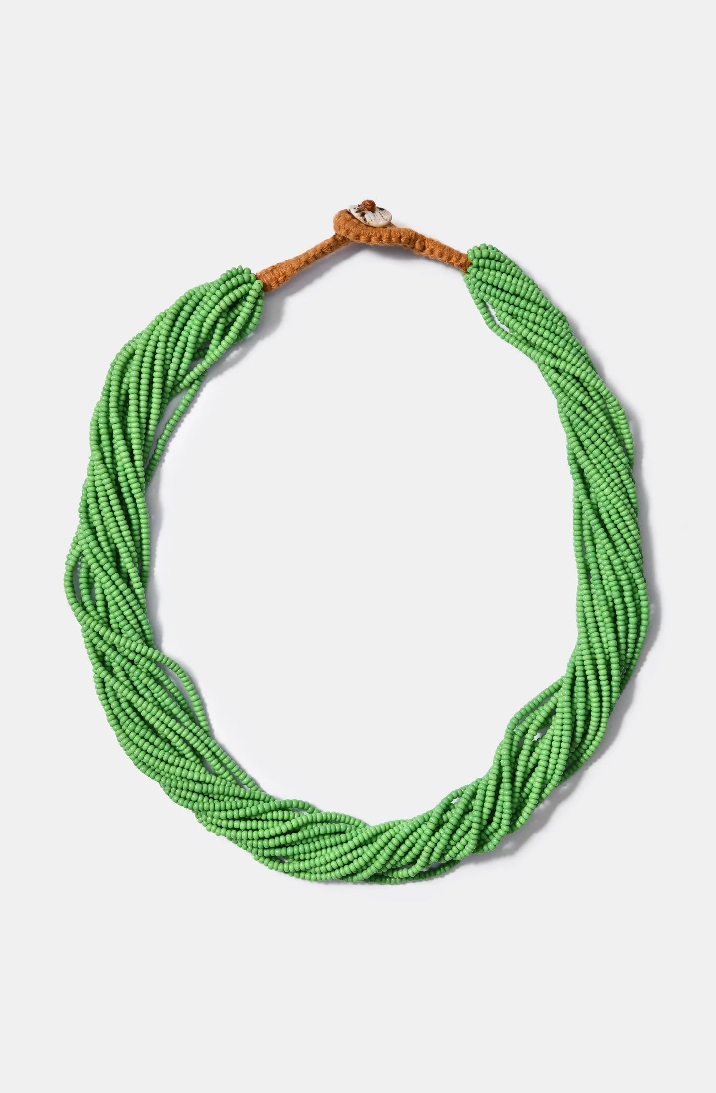 Maasai Glass Beads Multi Strand Necklaces / Green