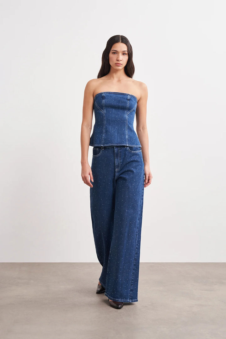 Hotfix Baskılı Denim Pantolon