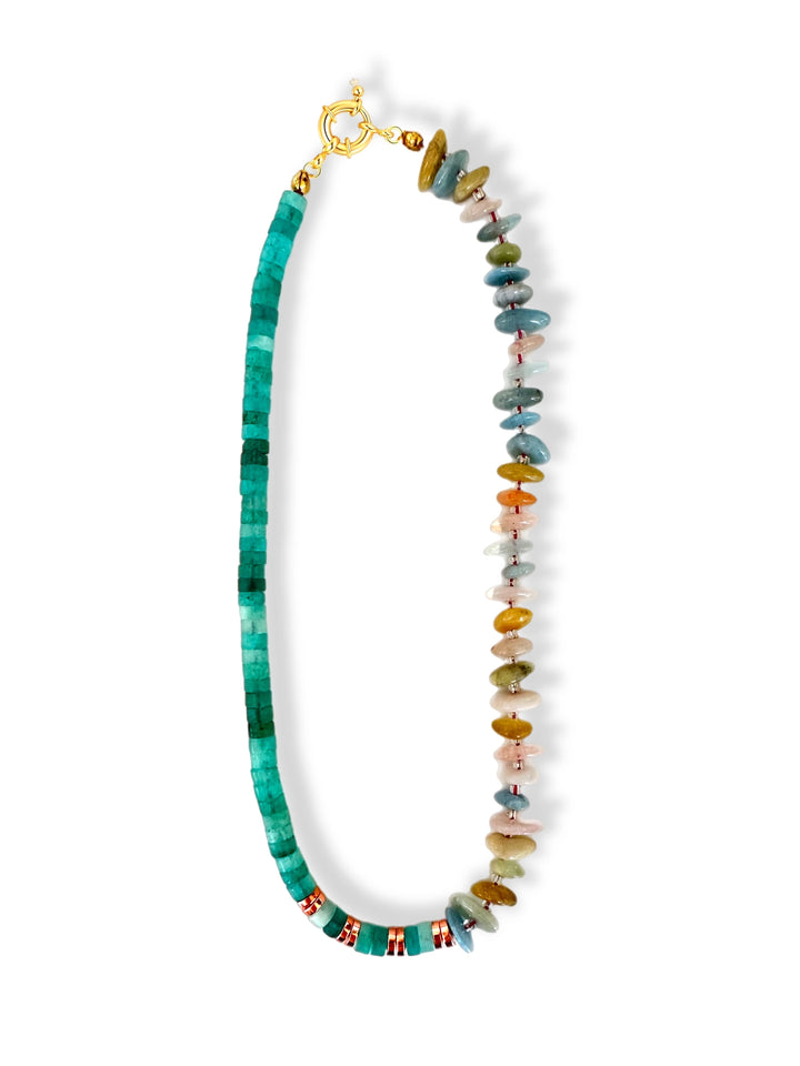 Meridia, Amazonit Doğal Taş Yeşil Kolye