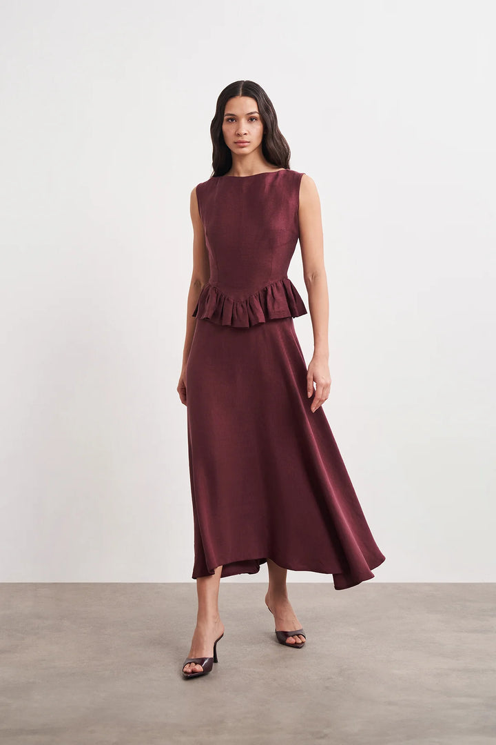 Fırfır Detaylı Keten Bluz