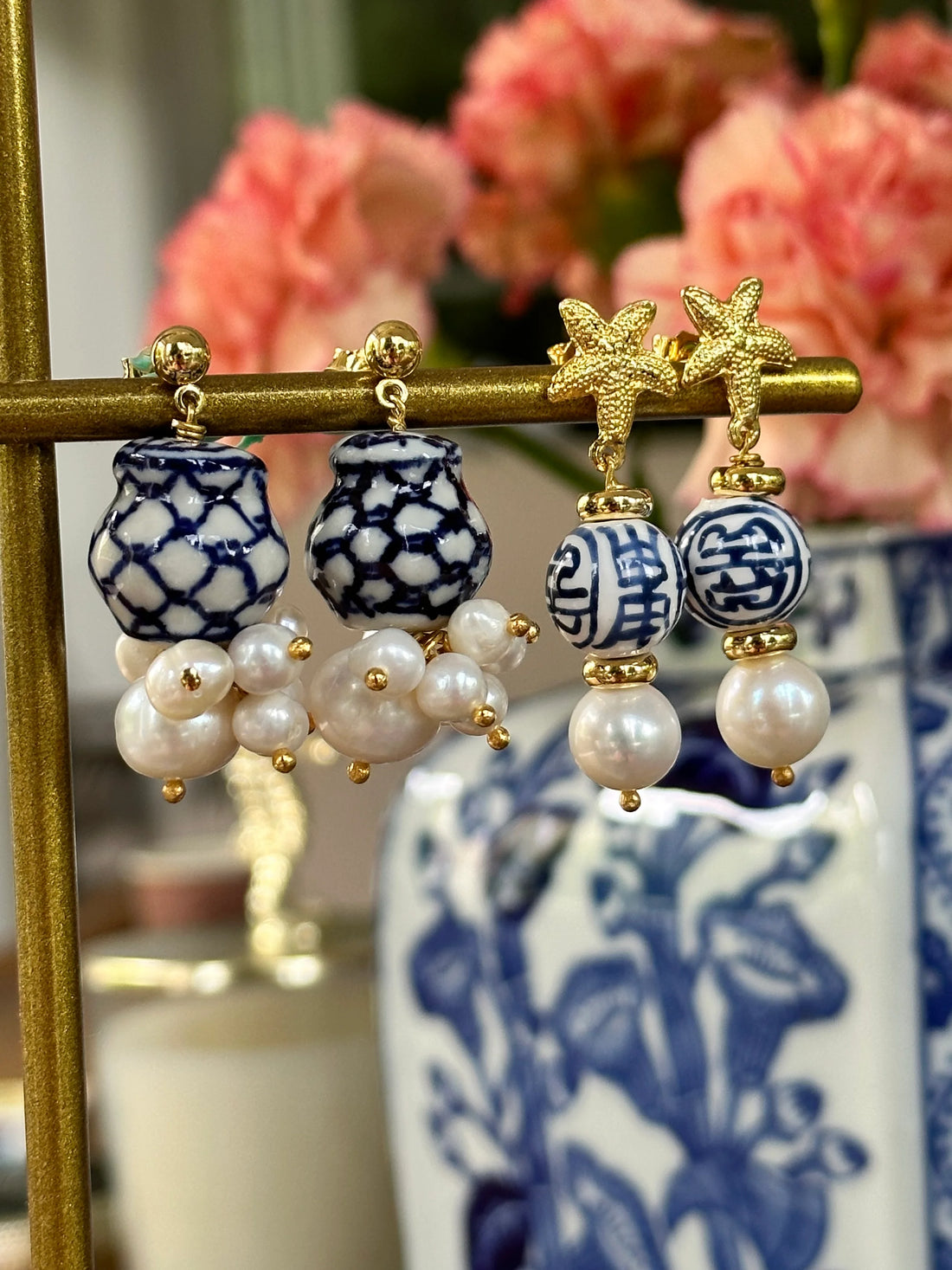 Lipari, Deniz Yıldızlı Porselen Küpe