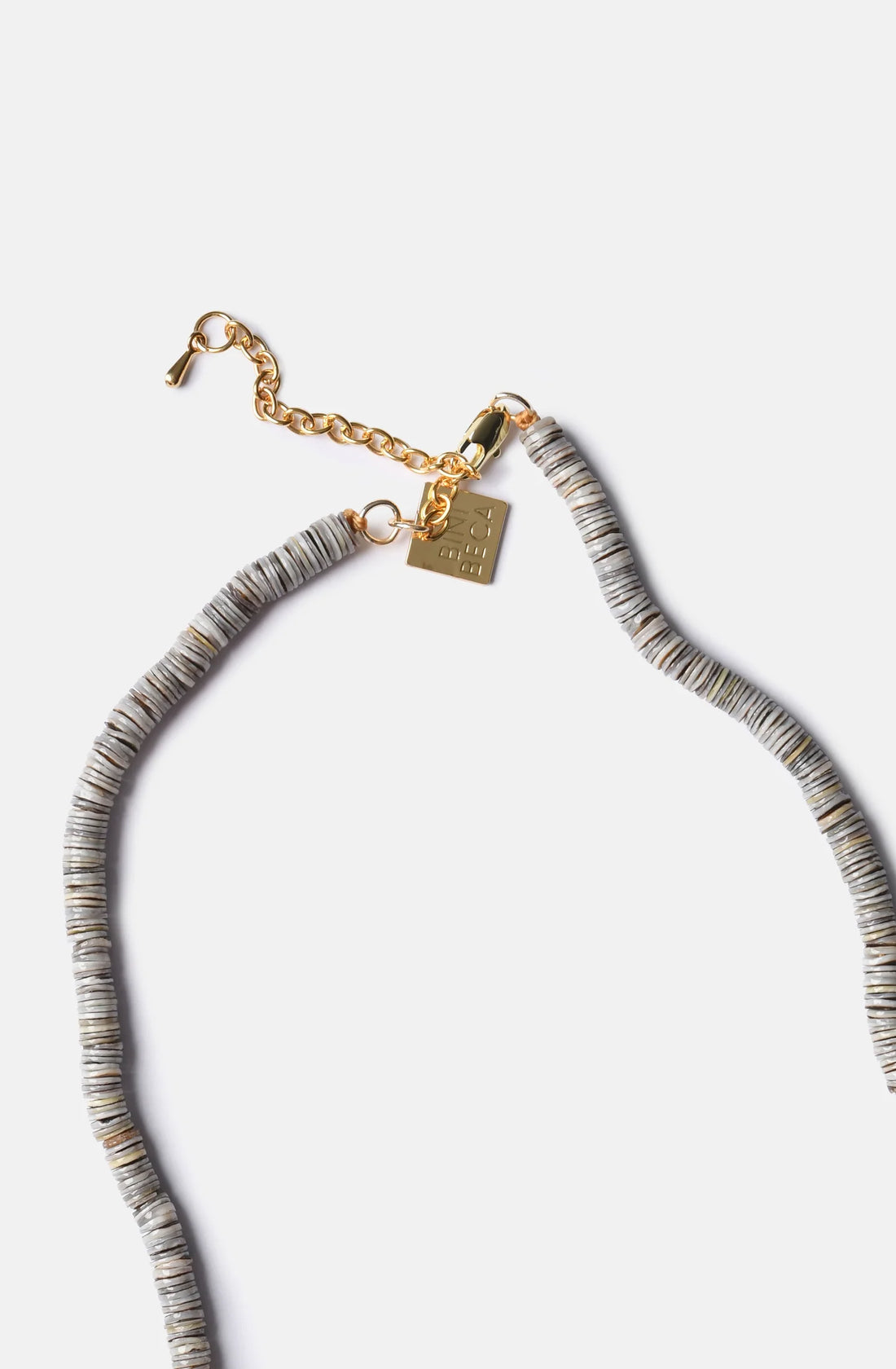 Gray Shell Heishi Beads Necklace