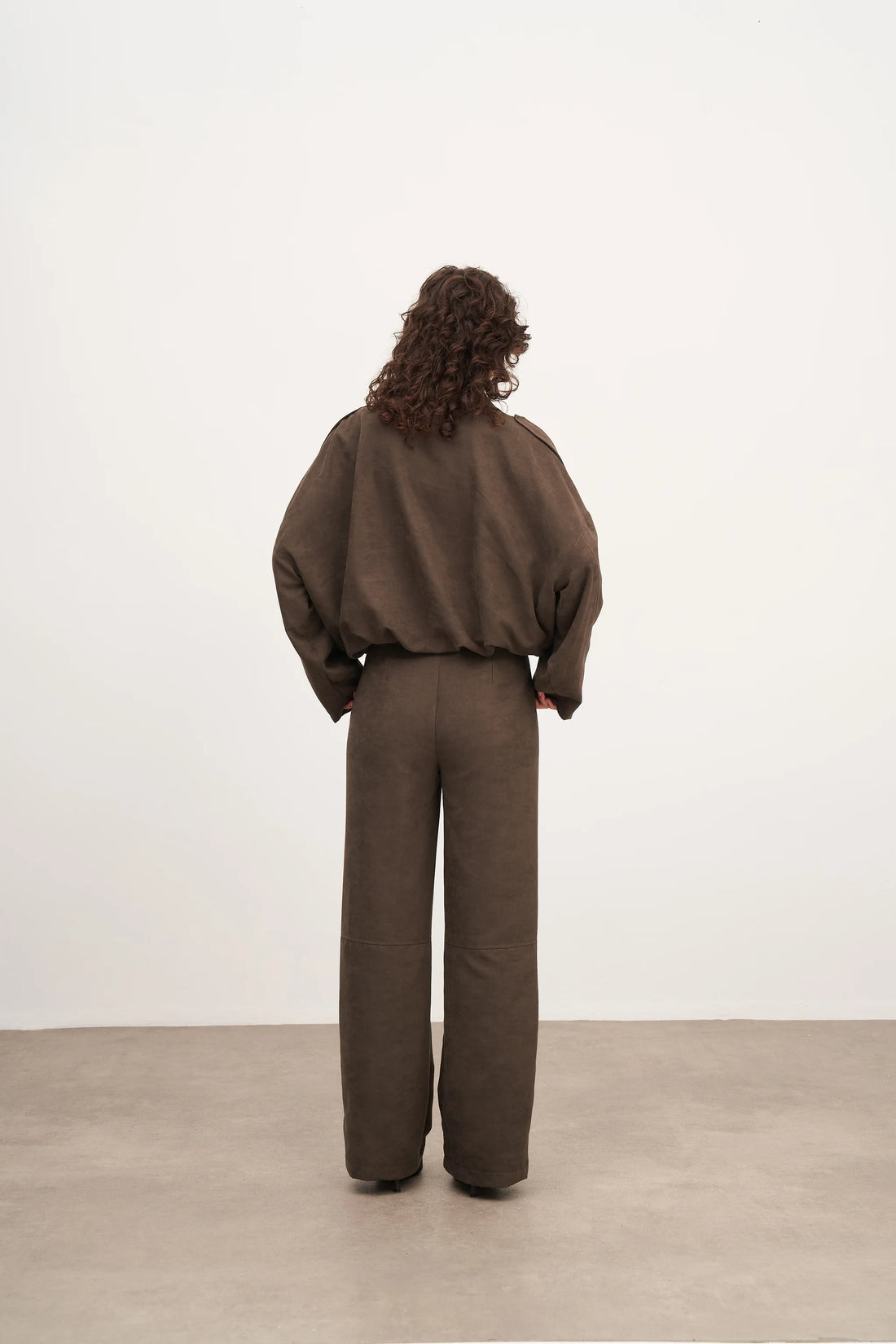 Haki Süet Balon Form Ceket